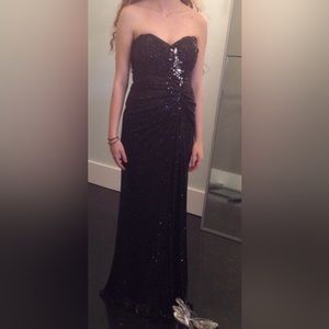Vintage Badgley Mischa Black Sequined Gown